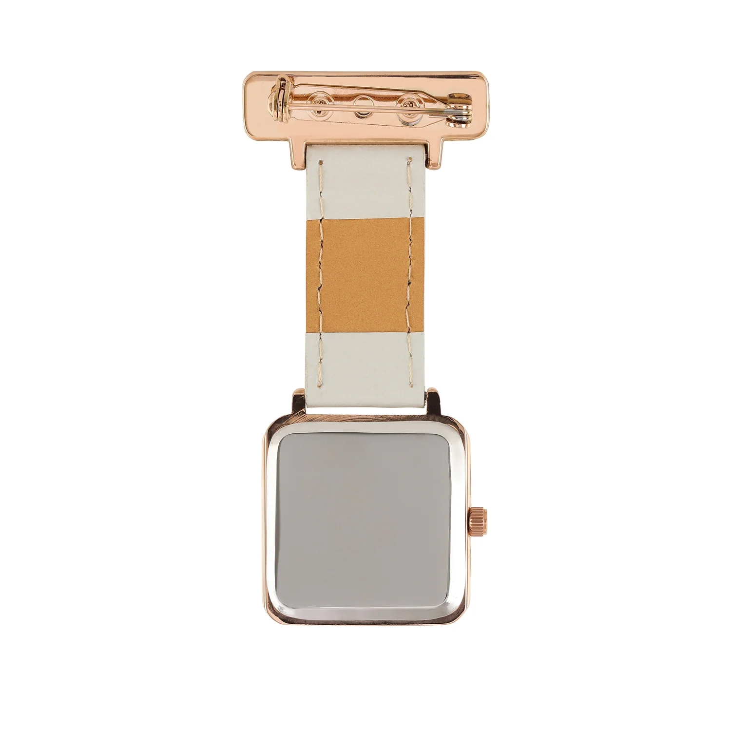 Annie Apple Nurses Fob Watch - Eunoia - Rose Gold/Grey - Leather - 28mm - Image 4