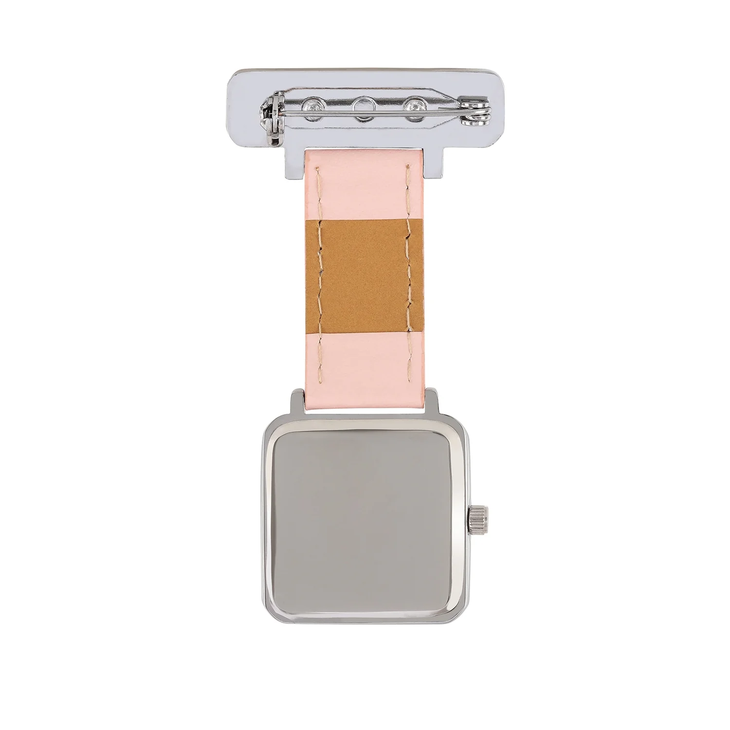 Annie Apple Nurses Fob Watch - Eunoia - Rose Gold/Silver/Pink - Leather - 28mm - Image 3
