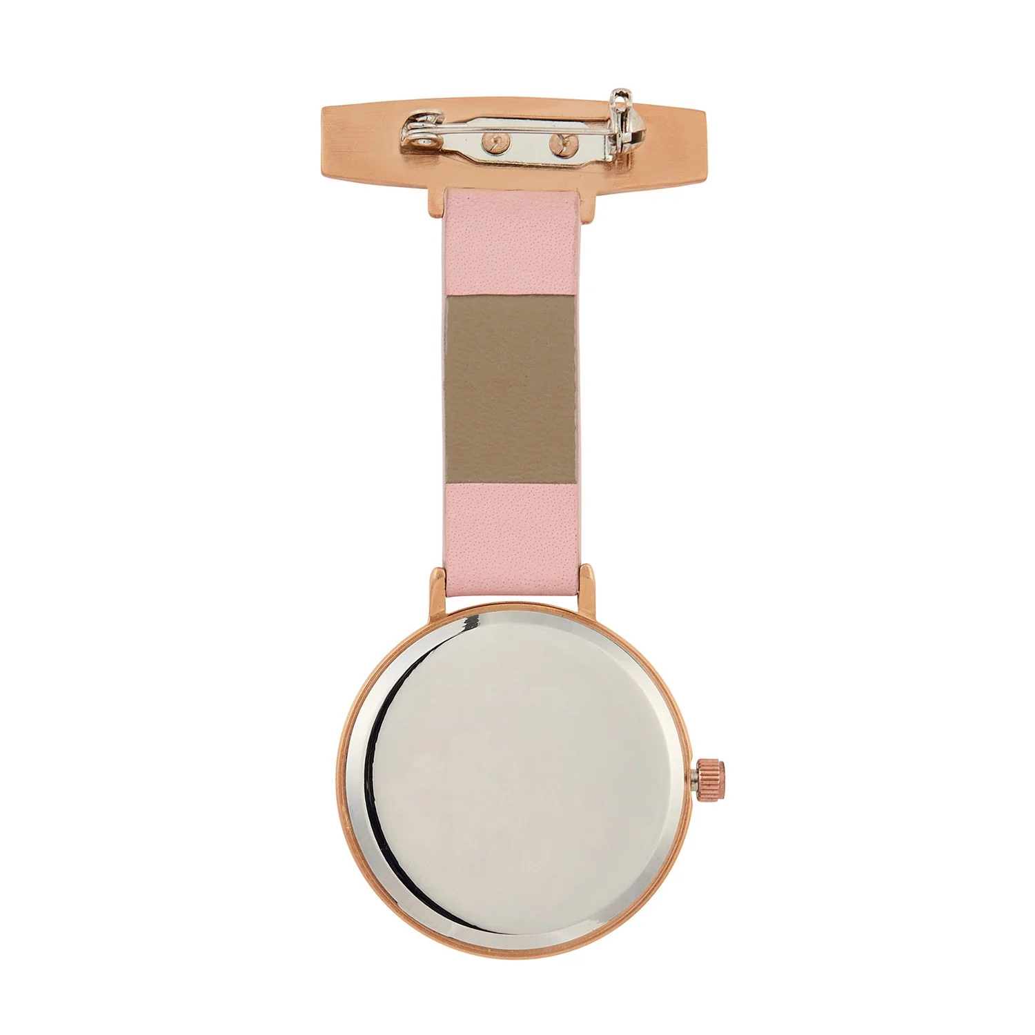 Annie Apple Nurses Fob Watch - Meraki - Pearl/Rose Gold/Pink - Leather - 35mm - Image 5