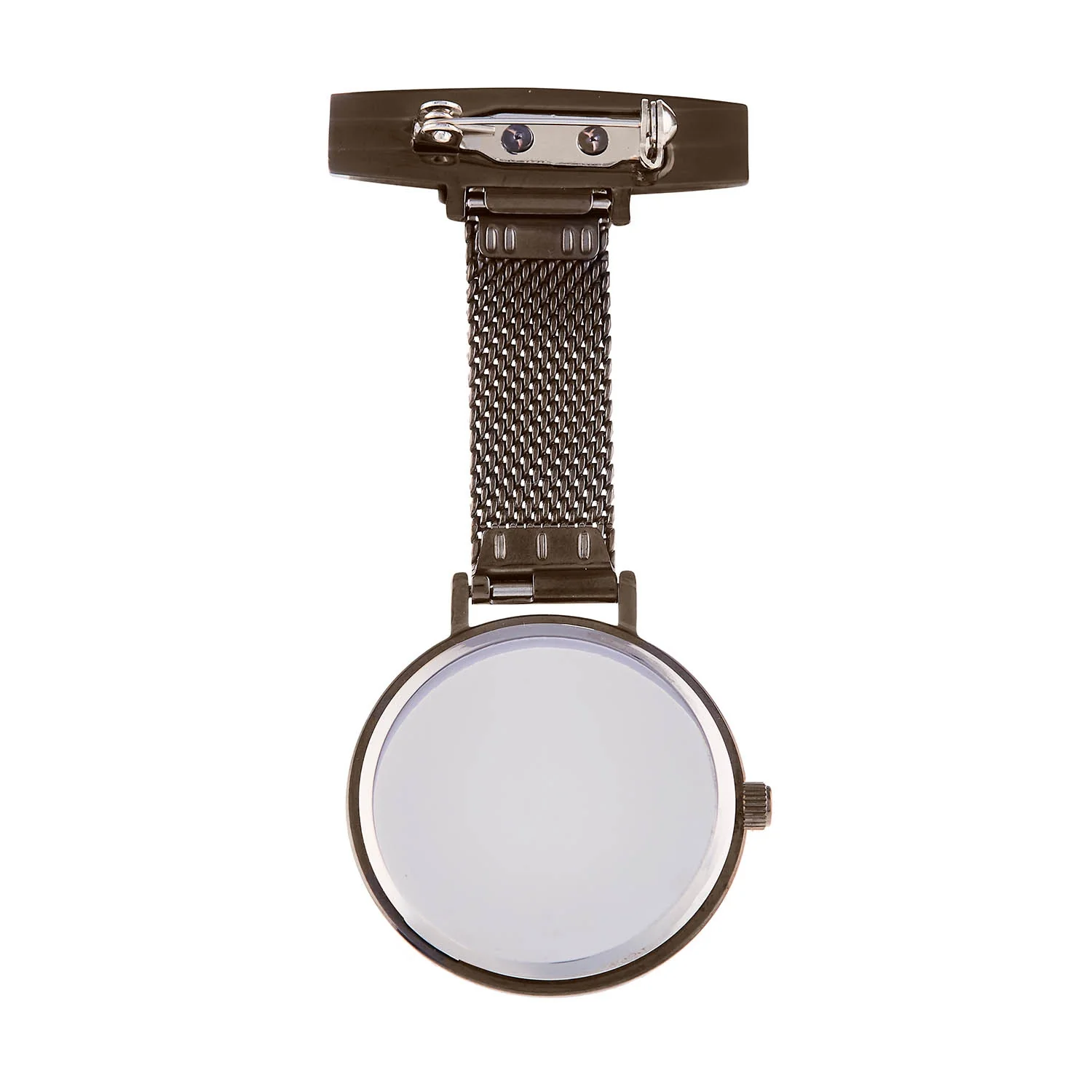 Annie Apple Nurses Fob Watch - Meraki - Rose Gold/Gunmetal - Mesh - 35mm - Image 3