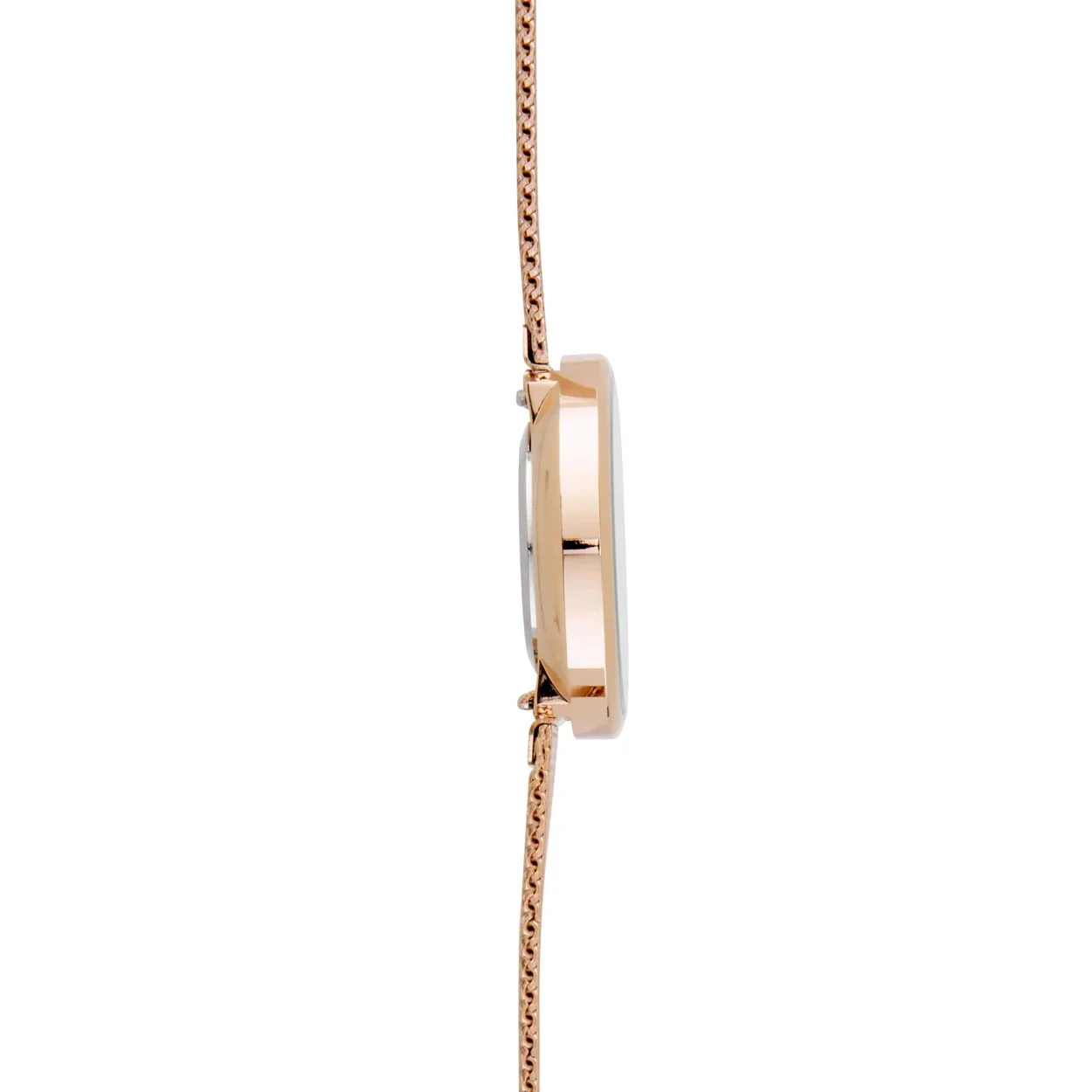 Annie Apple Nurses Fob Watch - Venus - Rose Gold Mesh - Sage Leather - 35mm - Image 6