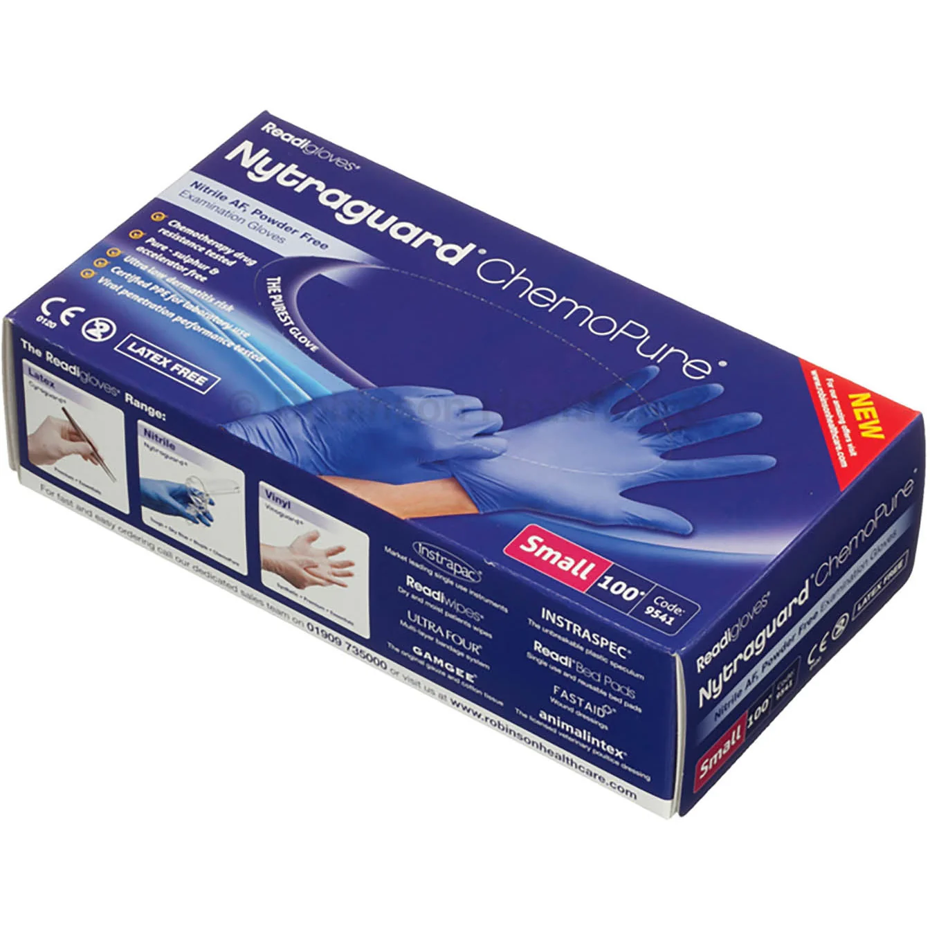 Nytraguard ChemoPure Nitrile Gloves Small x100 [CAT III PPE Certified] - Image 3