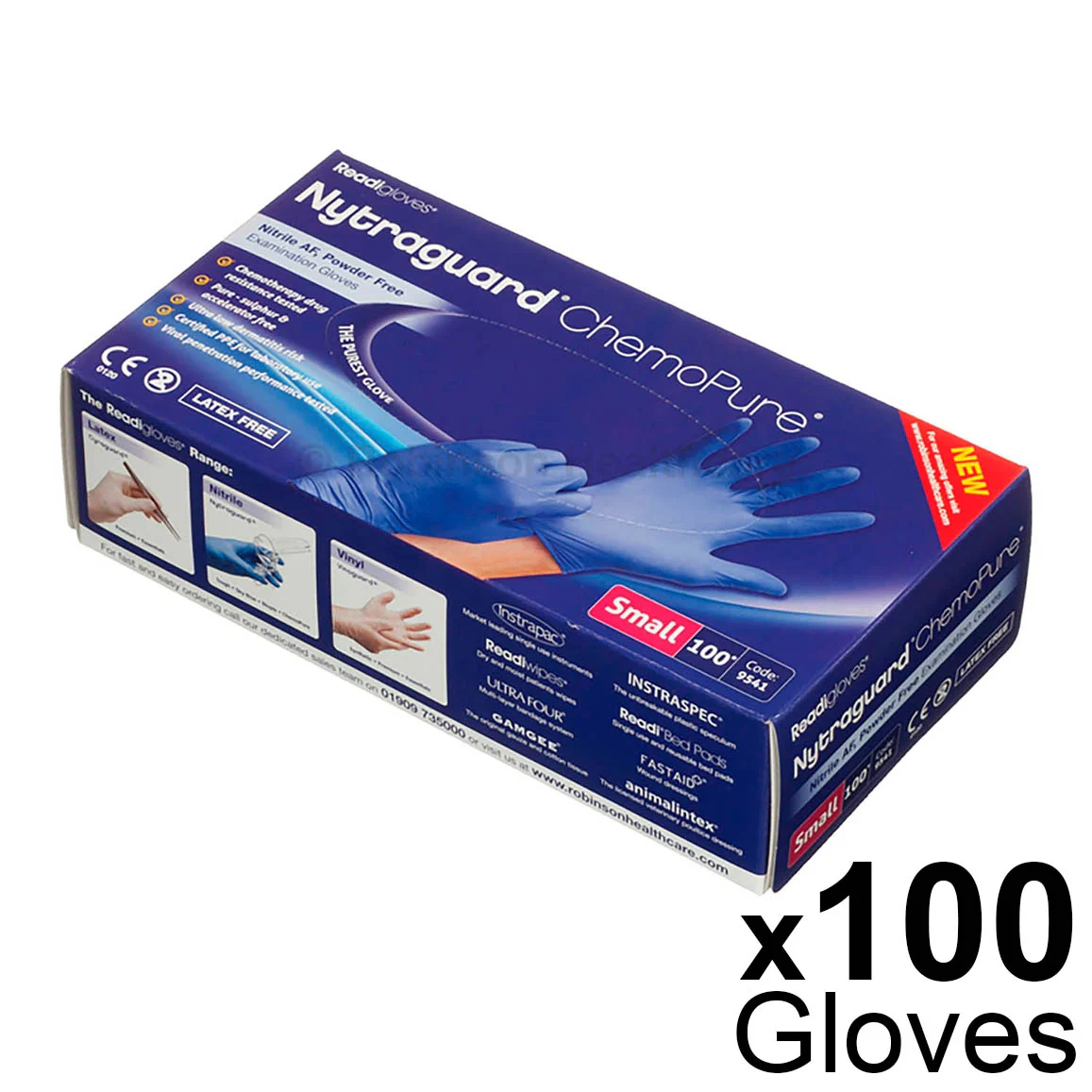 Nytraguard ChemoPure Nitrile Gloves Small x100 [CAT III PPE Certified] - Image 4