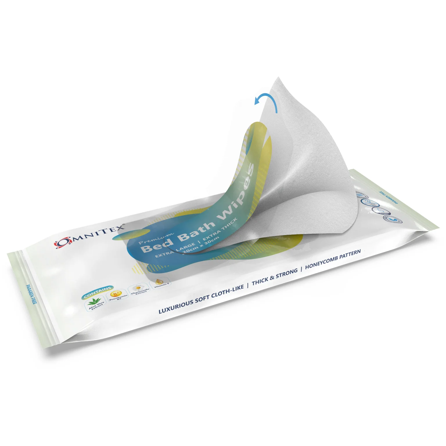 Omnitex Premium Bed Bath Wipes - Pack of 12 - Image 3
