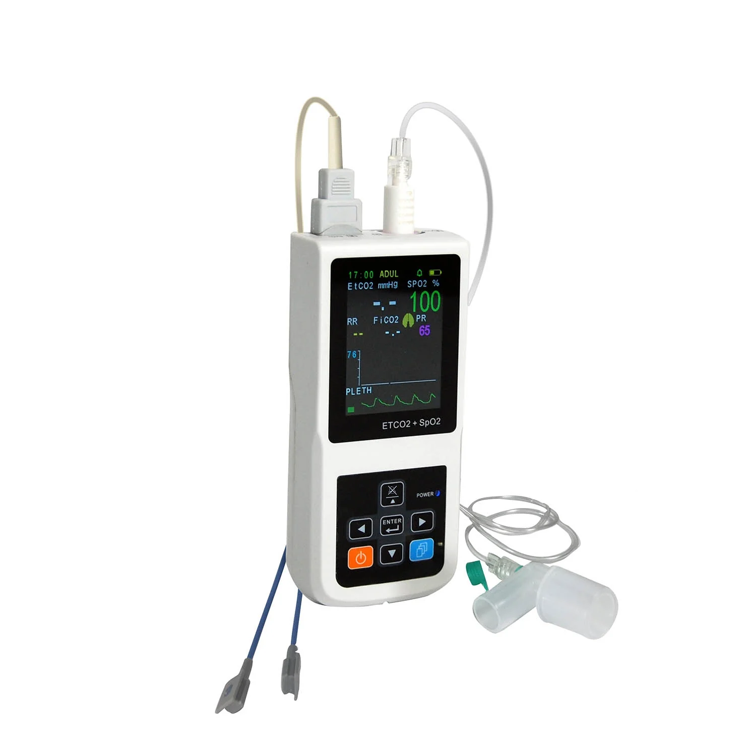 PC-900B Hand Held SideStream EtCO2 and Sp02 (Creative) Monitor with Adult Soft Sensor - Image 2