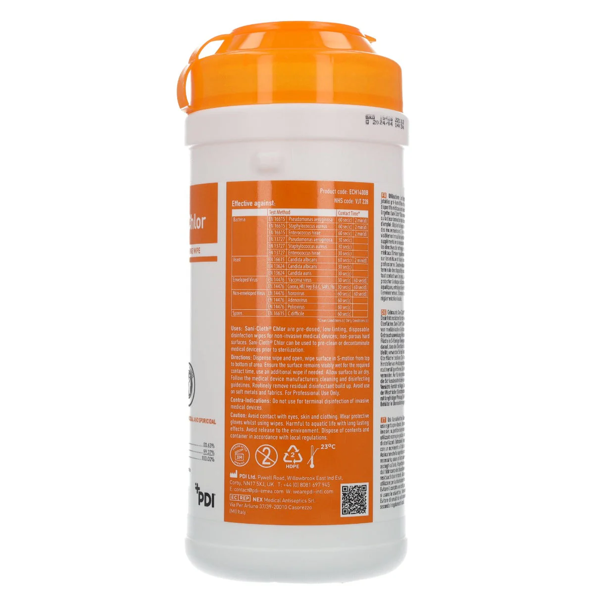 PDI Sani Cloth Chlor - Disinfectant Wipes x 50 - Clearance - Image 3