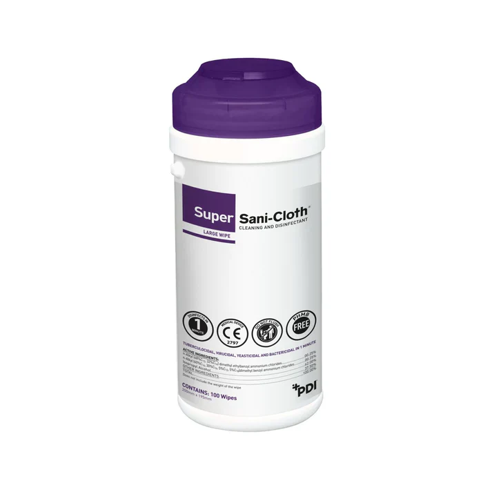 PDI Super Sani Cloth Wipes - Cleaning Wipes x 100 - CLEARANCE - Image 2