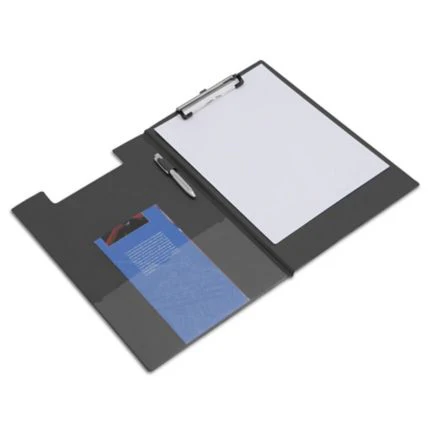 Polypropylene Foldover Clipboard Black A4