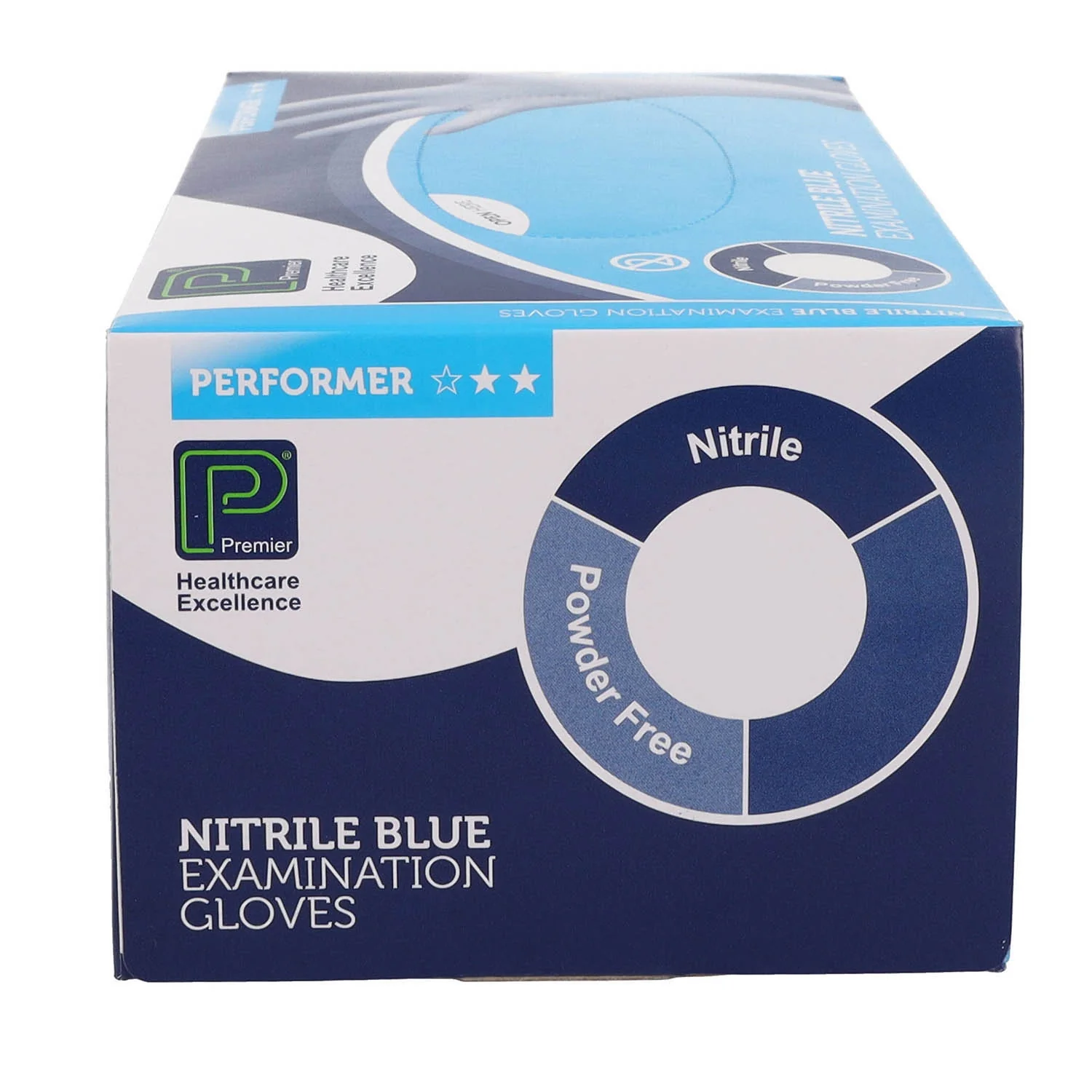 Premier Blue Nitrile Examination Gloves - Non Sterile - Small - Box Of 200 - Image 4