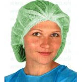 Premier Pleated Mob Caps - GREEN - per Case of 1000 - Image 2