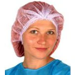 Premier Pleated Mob Caps - RED - per Case of 1000 - Image 2