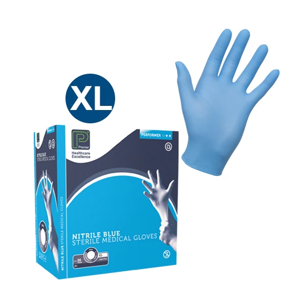Premier Sterile Nitrile Exam Gloves (XL) - 50 Pairs