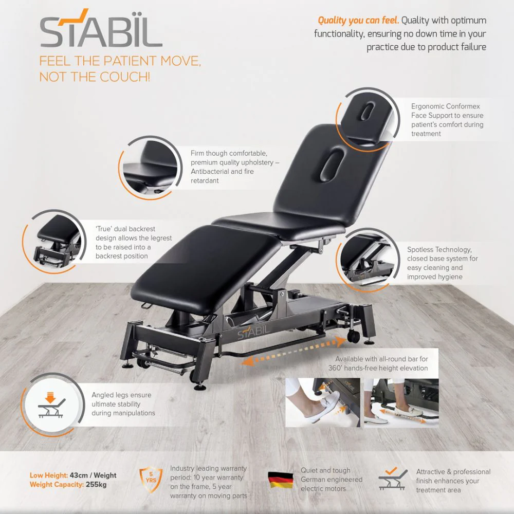 Pro 2-Section Electric - Black Frame - Black Upholstery - Image 3