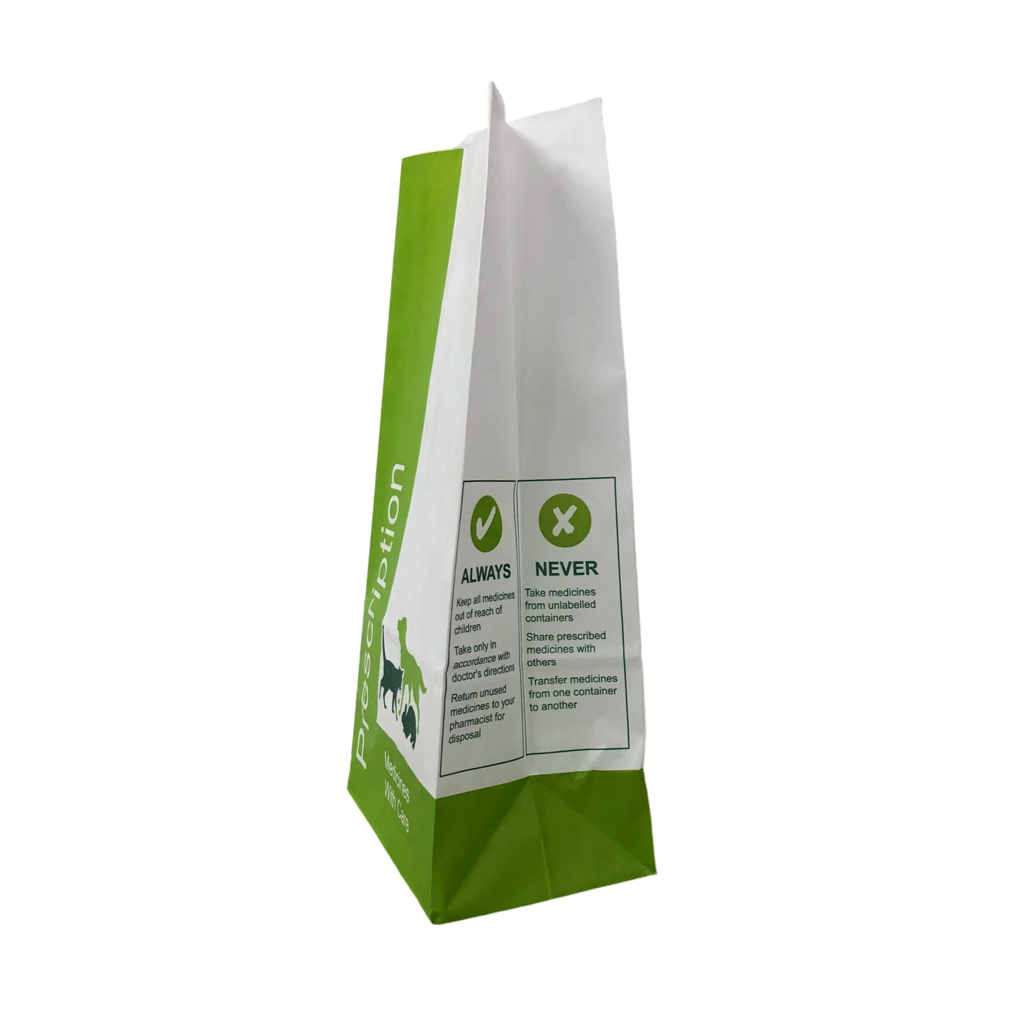 ProPac® Vet Paper Prescription Bags - (h)240 x (w)120 x (g)80mm - Pack of 1000 - Image 2