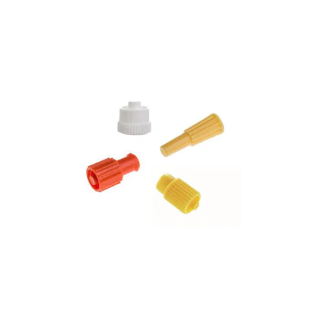 Protection Cap for Luer Slip Syringes, Yellow (Male/Female) - Box of 100