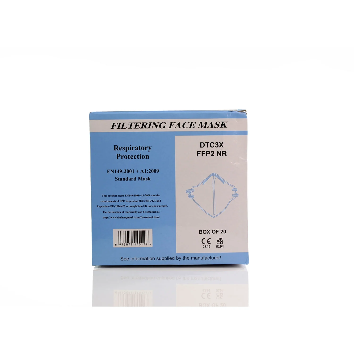 FFP2 Unvalved Face Mask (Box of 20 Masks) - Image 9