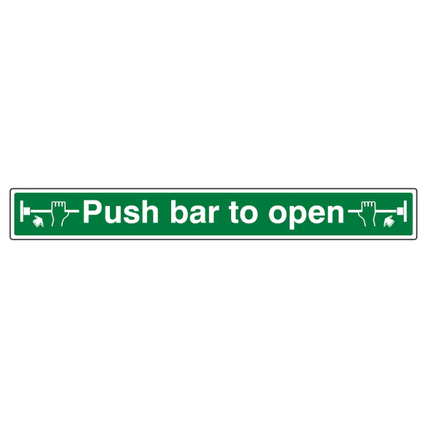 Push Bar To Open Sign - Self Adhesevie Vinyl
