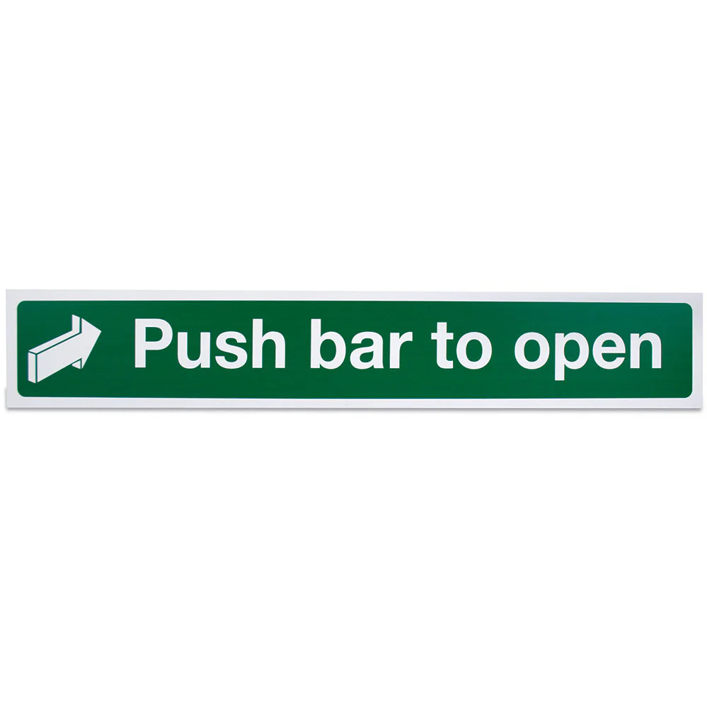 Push bar to open - Vinyl