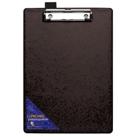 PVC Coated Black Foolscap Clipboard