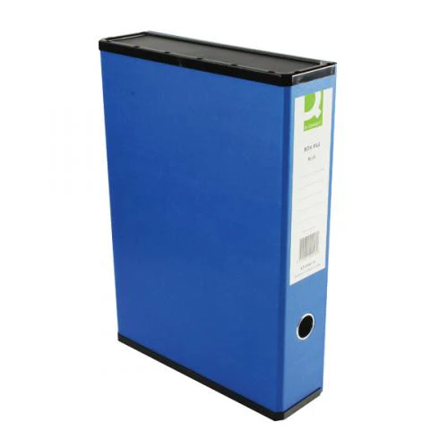 Q-Connect 75mm Box File Foolscap Blue (Pack of 5) 31813KIN0
