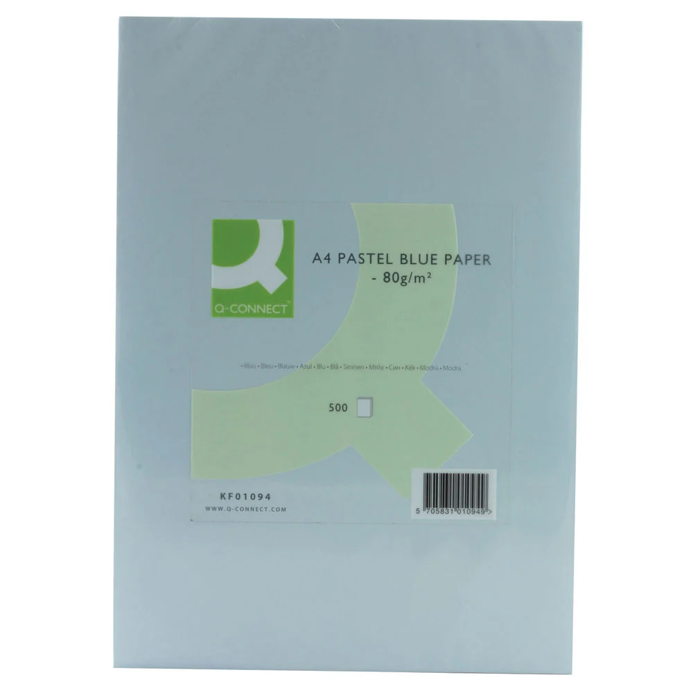 Q-Connect Blue Coloured A4 Copier Paper 80gsm Ream (Pack of 500)
