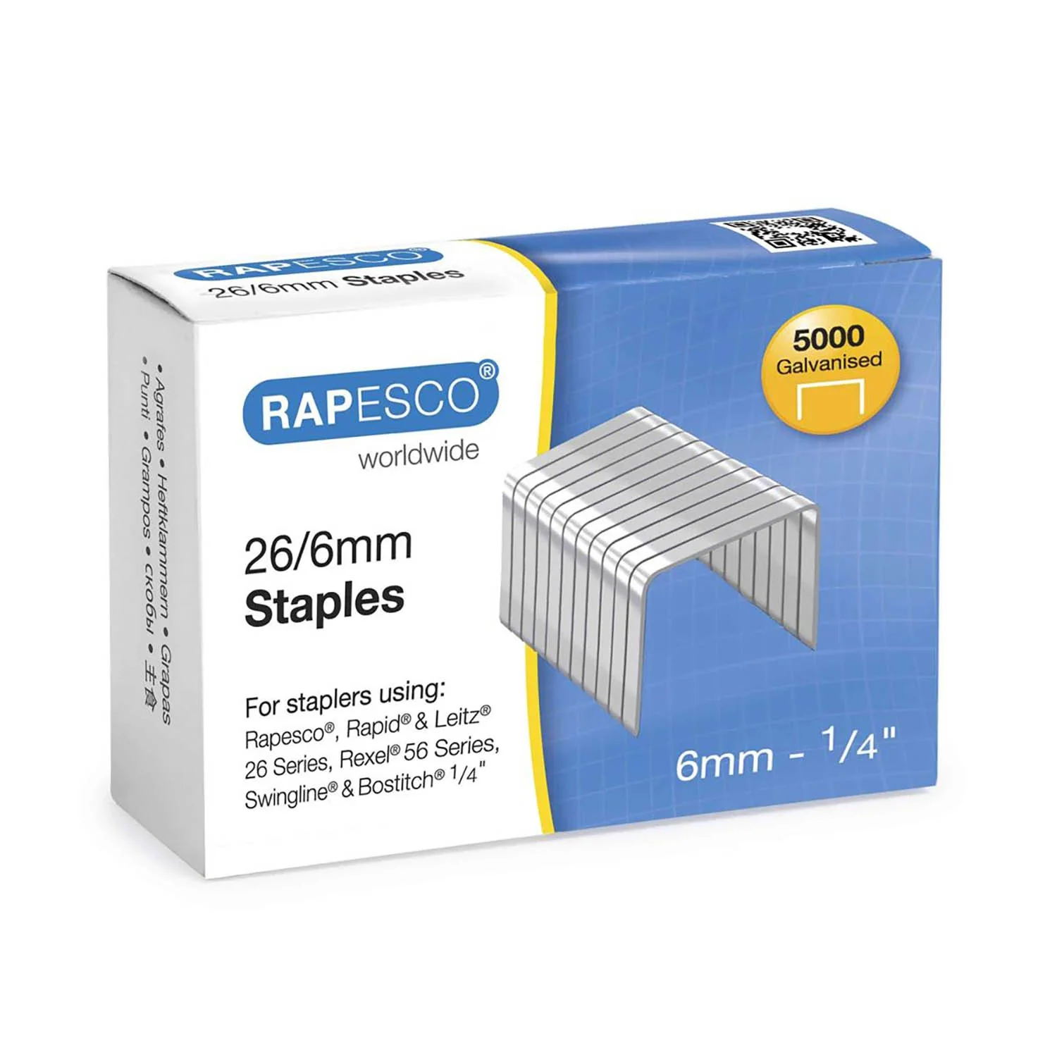 Rapesco 26/6mm Staples (Pack of 5000) S11662Z3