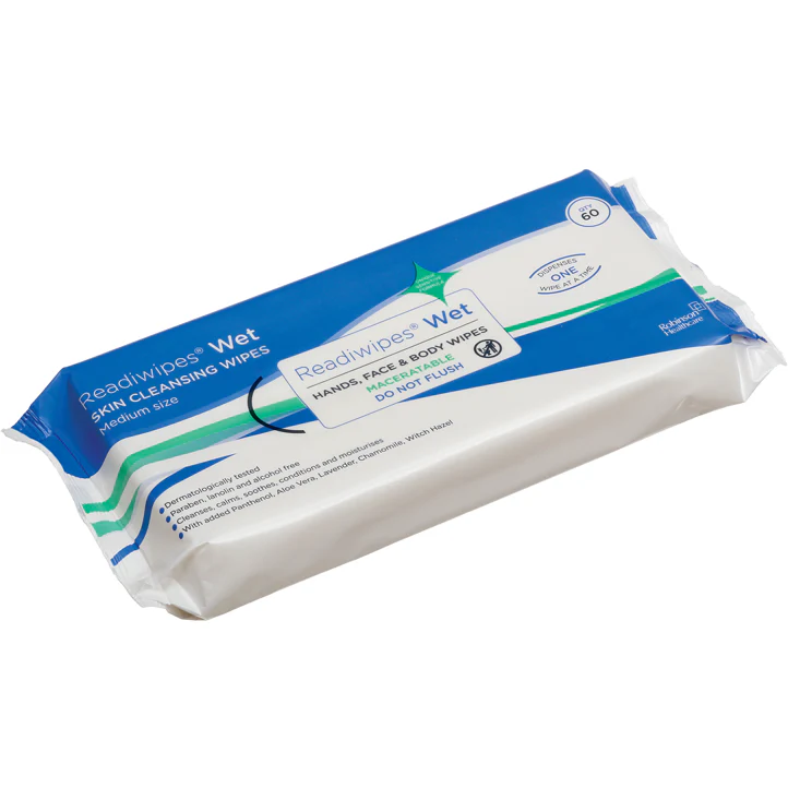 Readiwipes Wet Hands, Face & Body Wipes 1 x Pack of 60