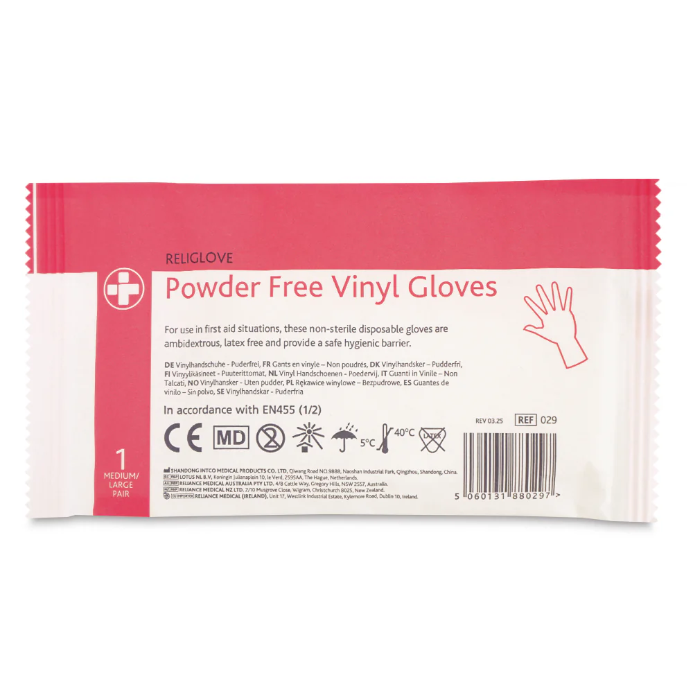 Religlove Vinyl Powder Free Gloves - Medium - Pair - Image 2