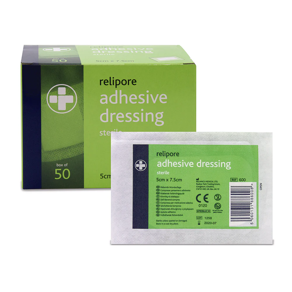 5cm x 7.5cm Relipore Adhesive Dressing Pads Sterile - Box of 50 - Image 3