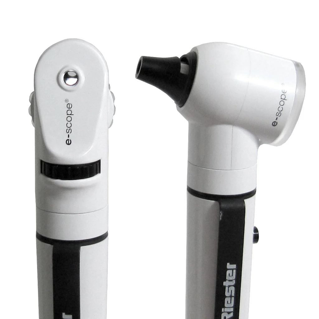 Riester e-scope Otoscope/Ophthalmoscope LED Diagnostic Set - White - Over Engraved - Image 2