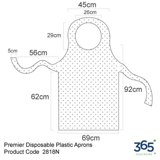 Roll of Premier Disposable Plastic - 200 Aprons White - CLEARANCE - Image 3