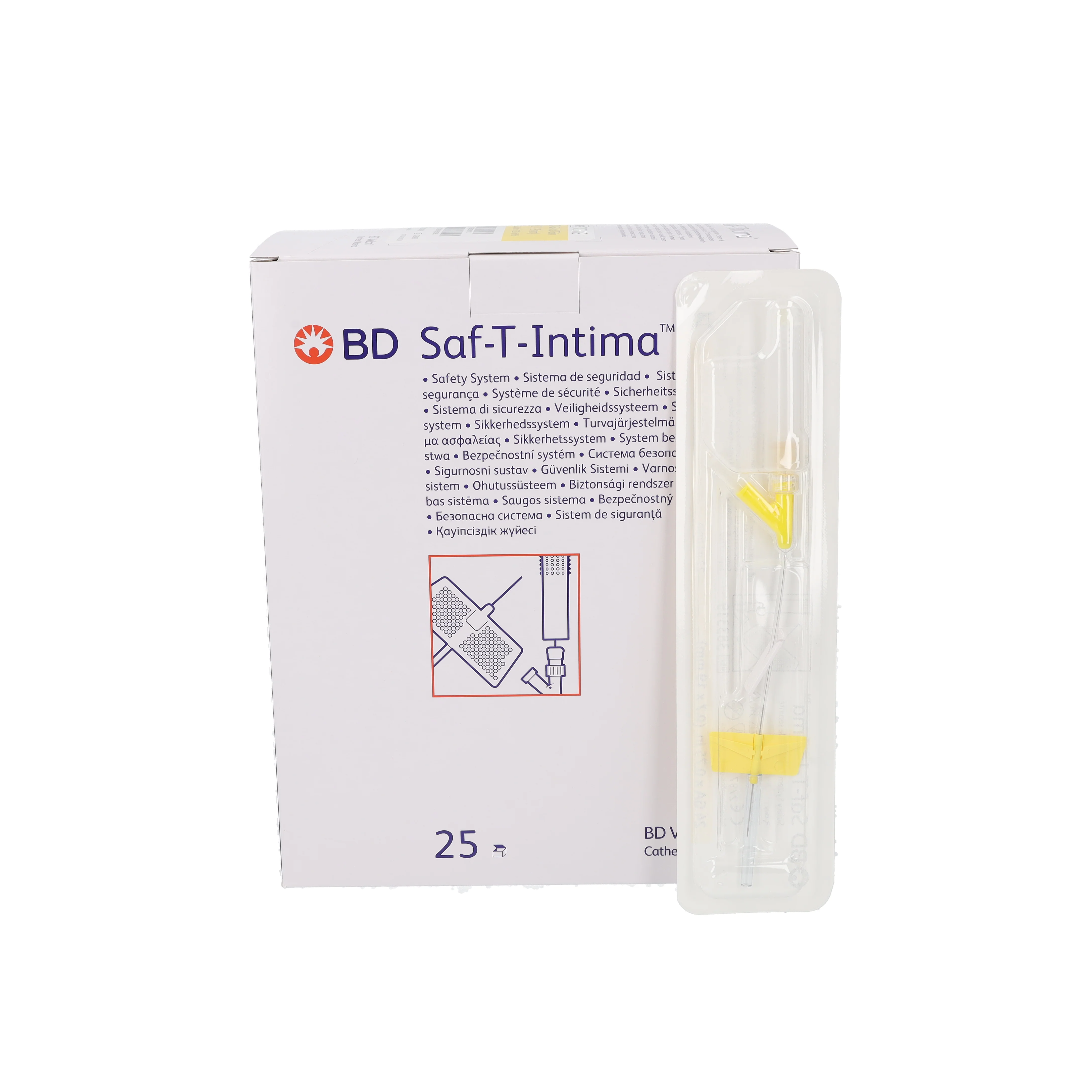Saf-T-Intima Close with Y adapter 24G x 0.75" - Box of 25 - Image 3