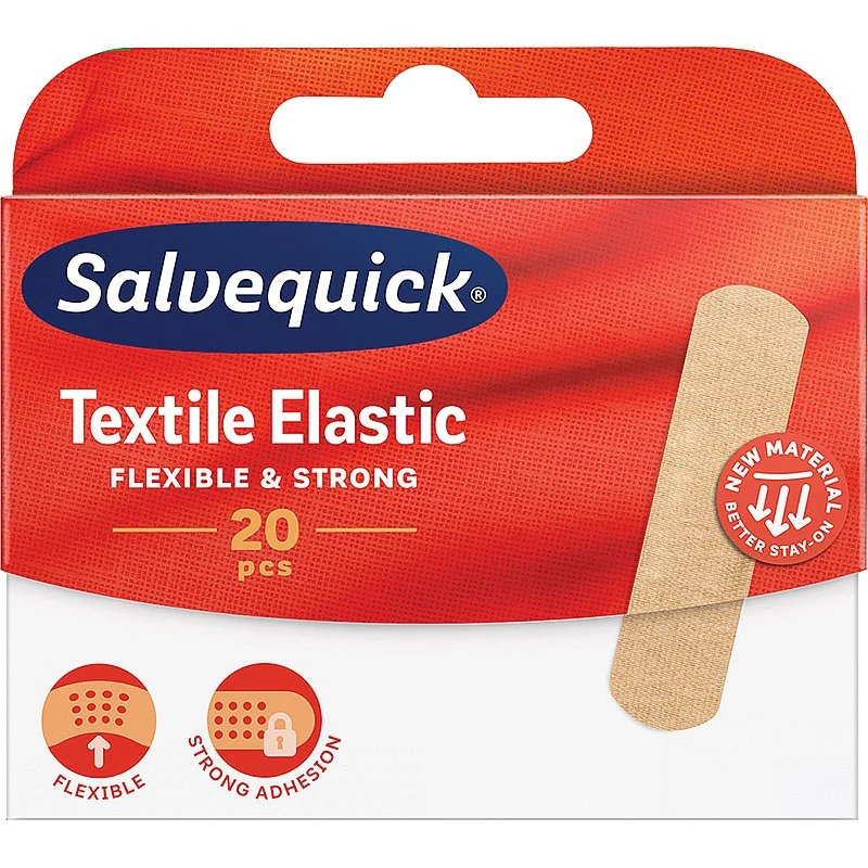 Salvequick Textile Plasters 1.9 x 7.2cm