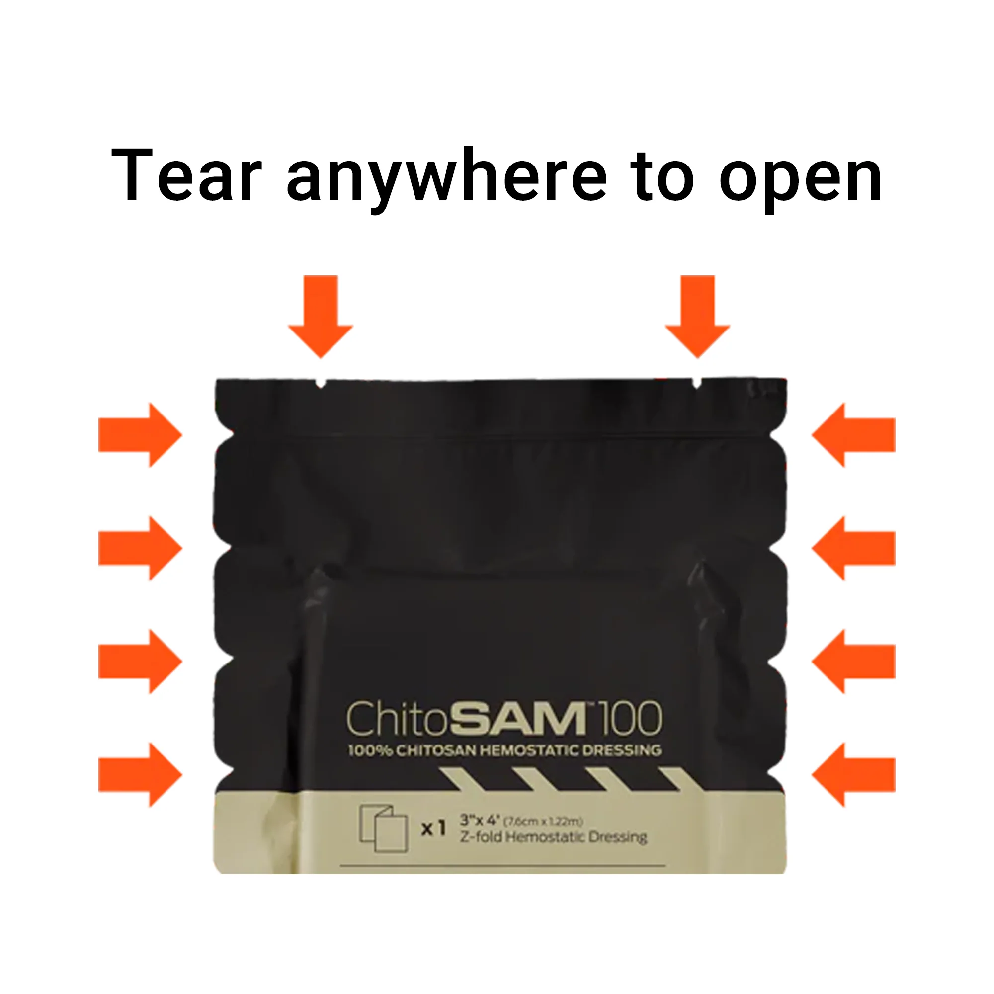 SAM® ChitoSAM™ 100 Haemostatic Dressing 10x10cm (4x4in) - Image 6