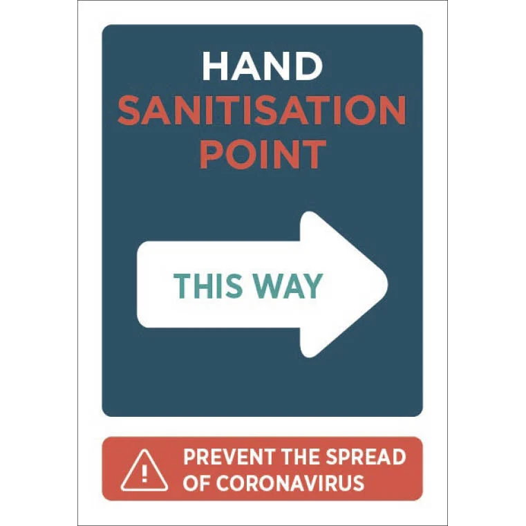 Sanitation Point This Way Poster (Right) - A4 - Single