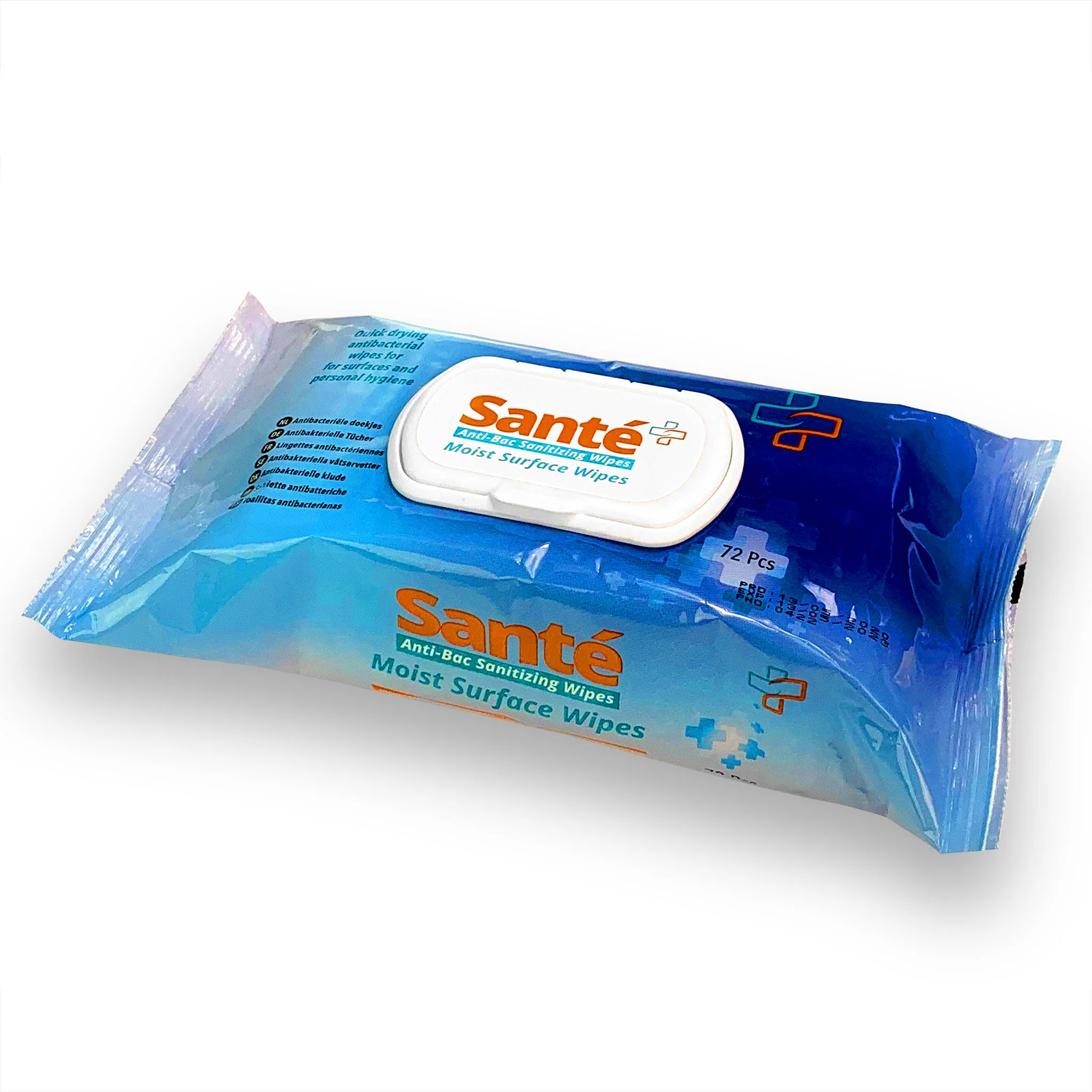 Santé Moist Antibacterial Sanitising Wipes - Pack of 72 Wipes - Image 3
