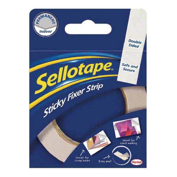 Sellotape Sticky Fixers Strip 25mmx3m