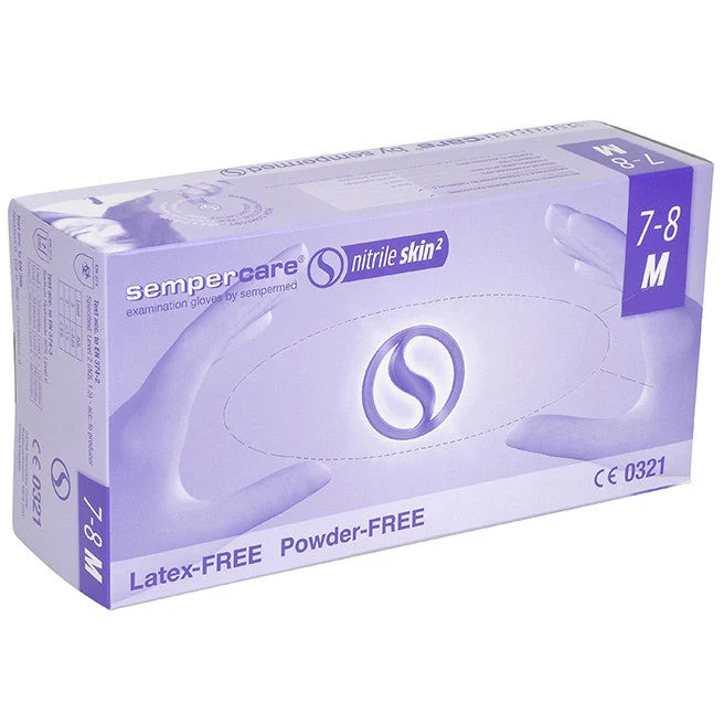 Sempercare Velvet Nitrile Medium Gloves - Box of 200