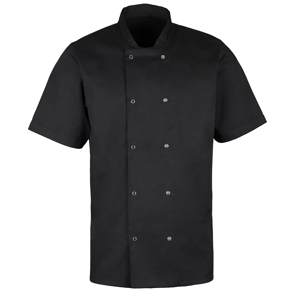 Short Sleeve Stud Chef's Jacket