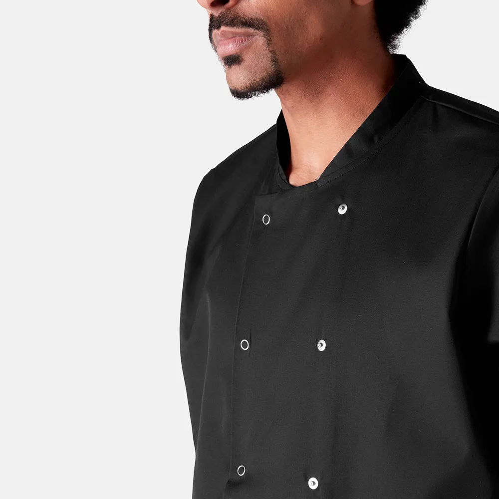 Short Sleeve Stud Chef's Jacket - Image 2