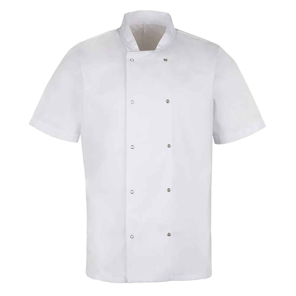 Short Sleeve Stud Chef's Jacket - Image 4