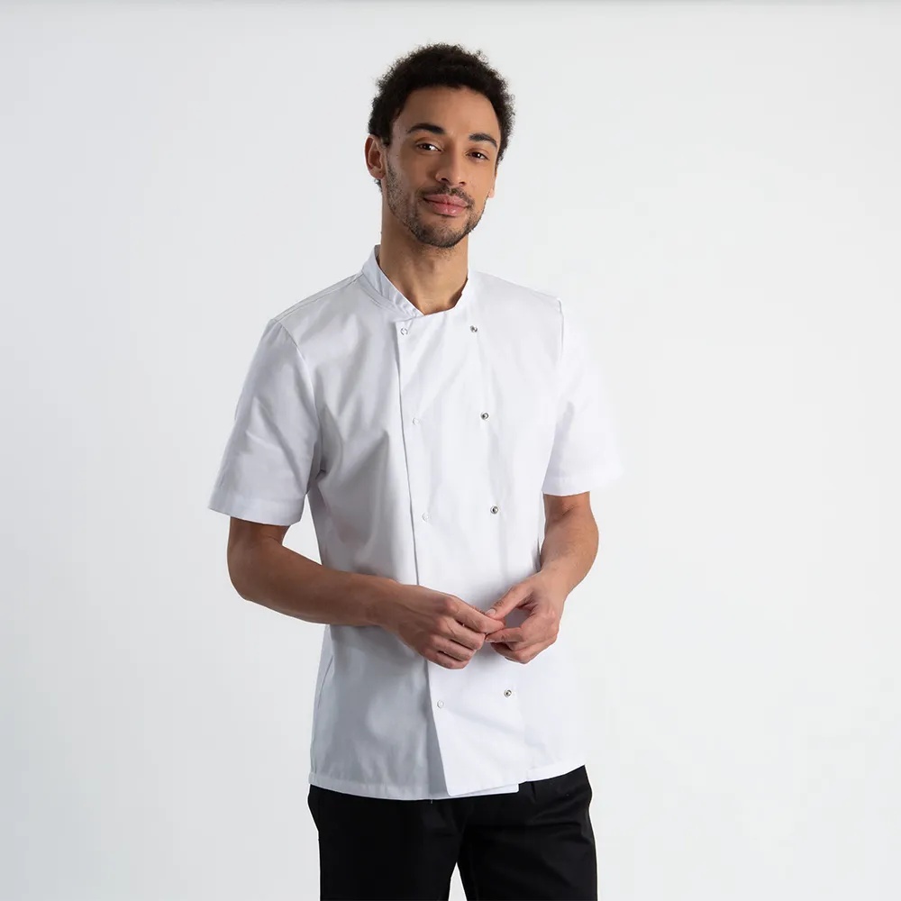 Short Sleeve Stud Chef's Jacket - Image 5