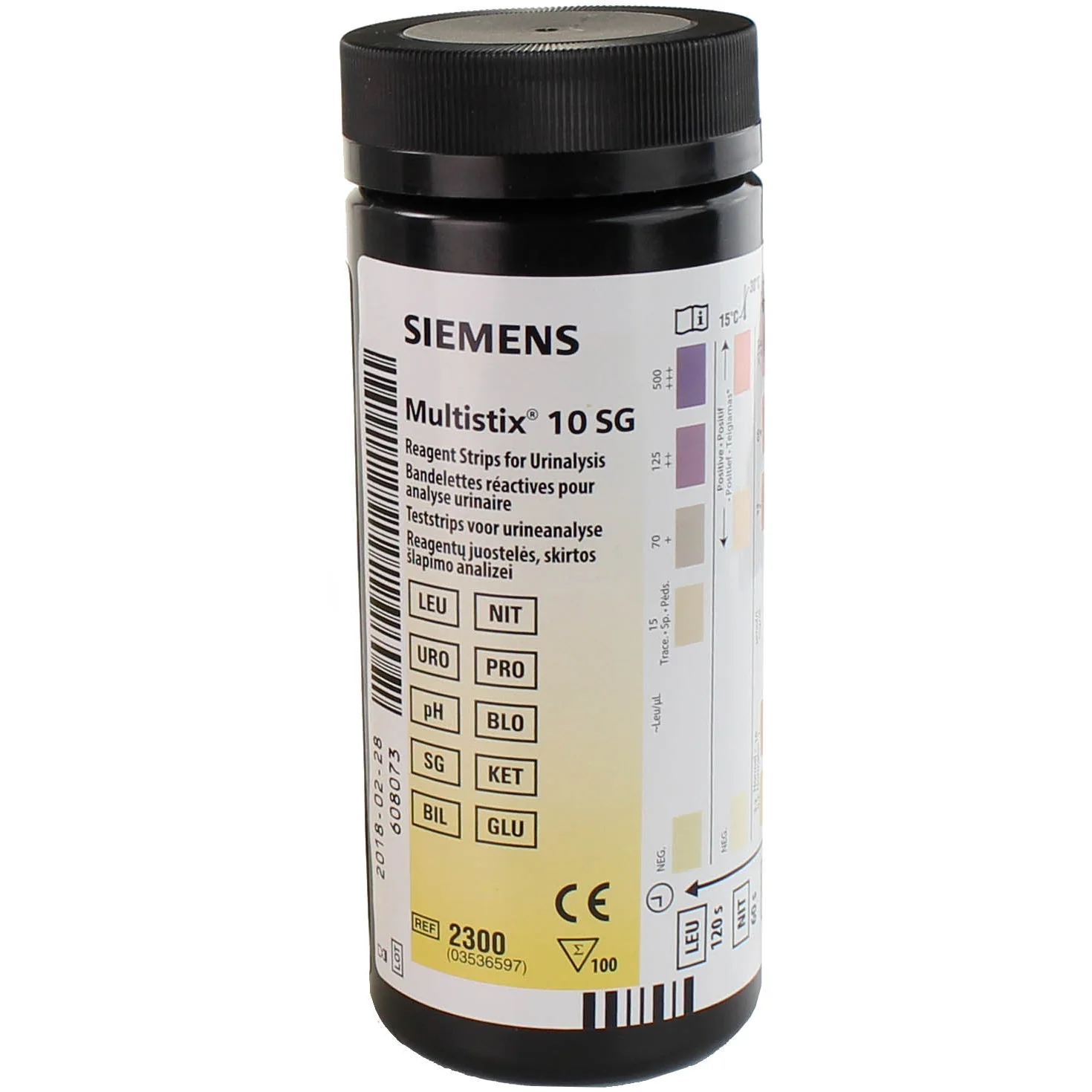 Siemens Multistix 10SG Urinalysis Strips x 100 - Expiry 30/04/2022 - Image 3