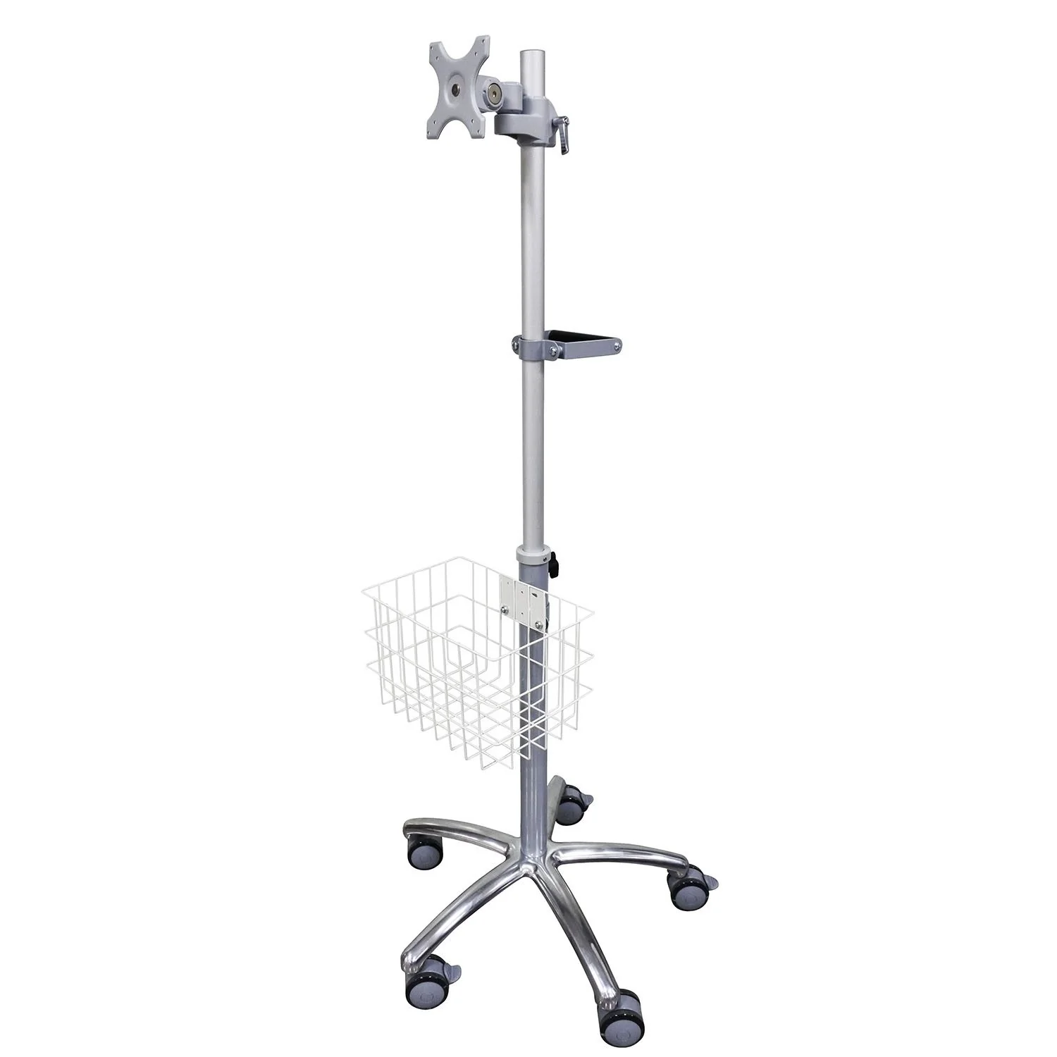 Signal Medical Rolling Cart - VESA - With Handle And Basket