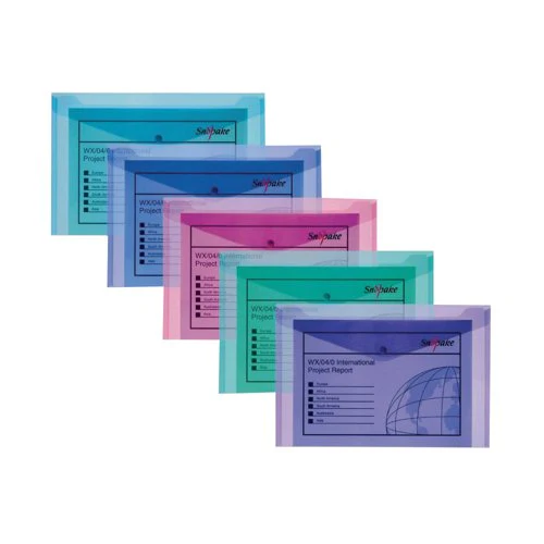 Snopake Polyfile A5 Electra Assorted (Pack of 5)