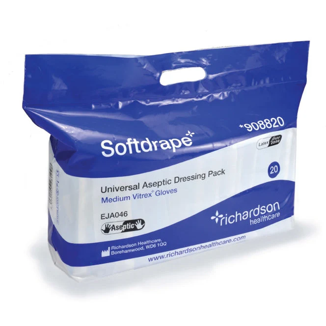 Softdrape Dressing Pack, Latex Free Medium Glove, Single - Image 4