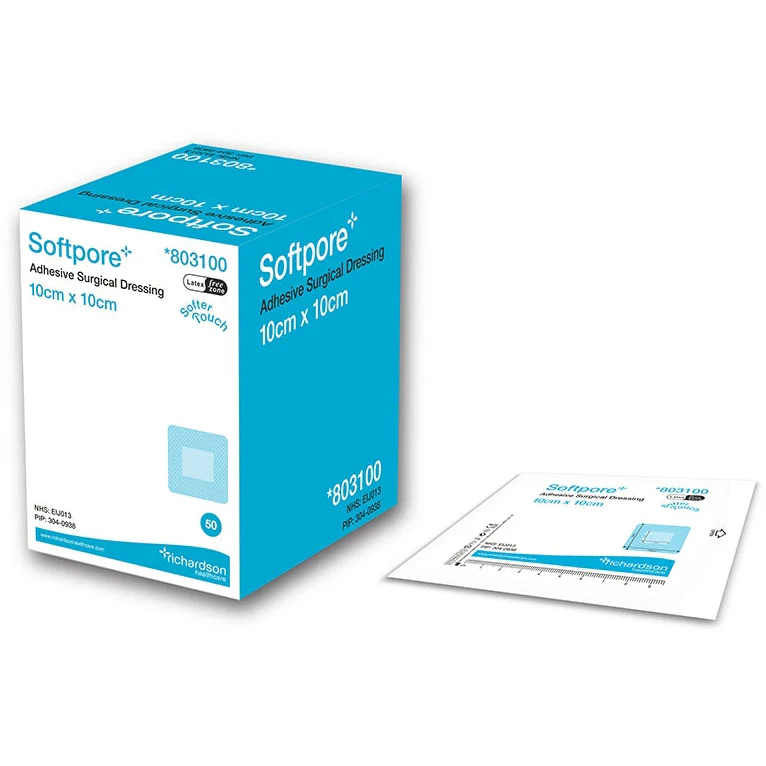 Softpore Adhesive Dressing 10 x 10cm - Case of 16 x 50 - Image 4