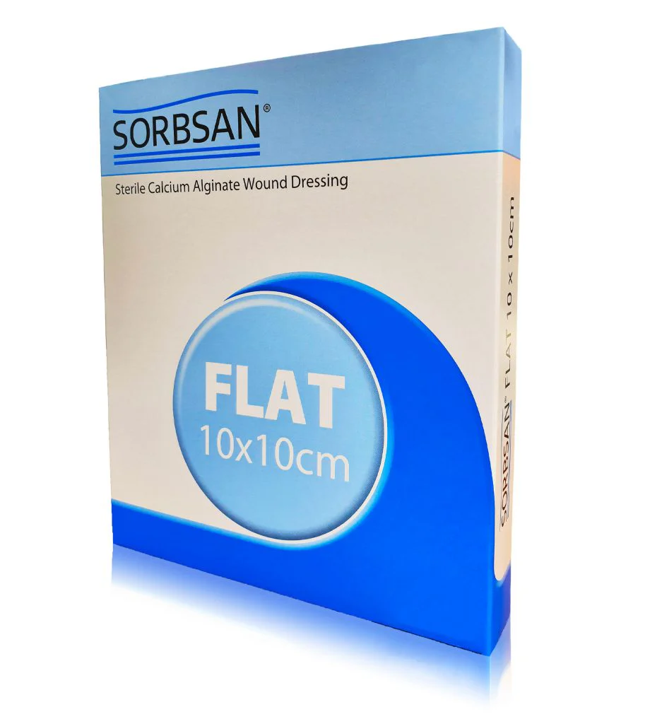 Sorbsan Flat Dressing 10cm x 10cm 1410 x Pack of 10