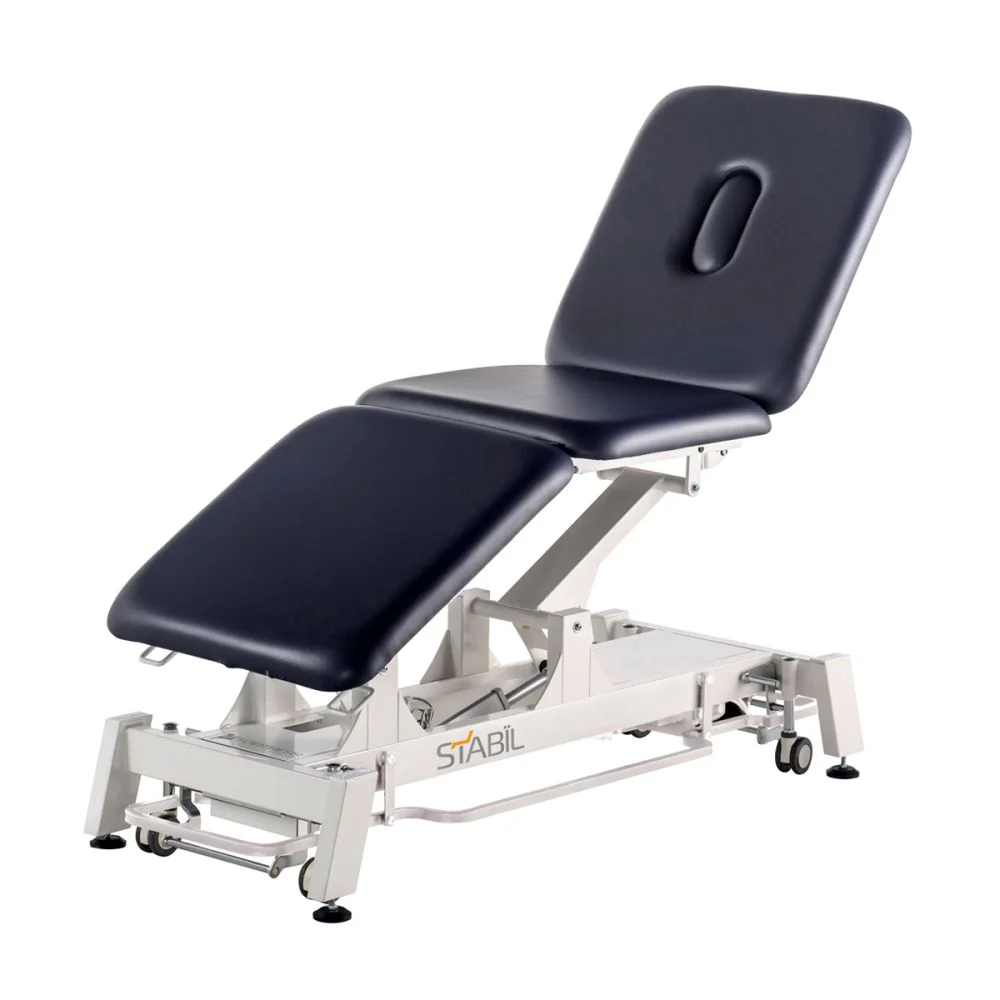 Stabil Pro 3-Section Electric - White Frame and Black Upholstery