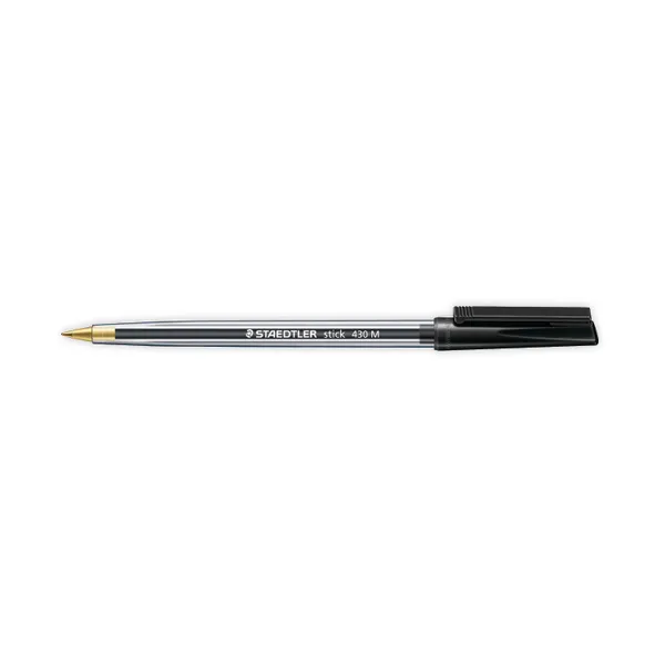 Staedtler Stick 430 Ballpoint Pen - Black - Pack of 10 - Image 2
